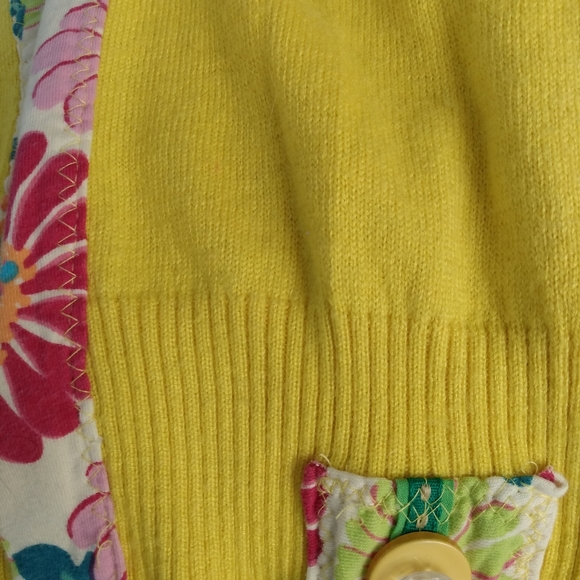 Veste laine fait main. Small /jaune - Picture 1 of 4